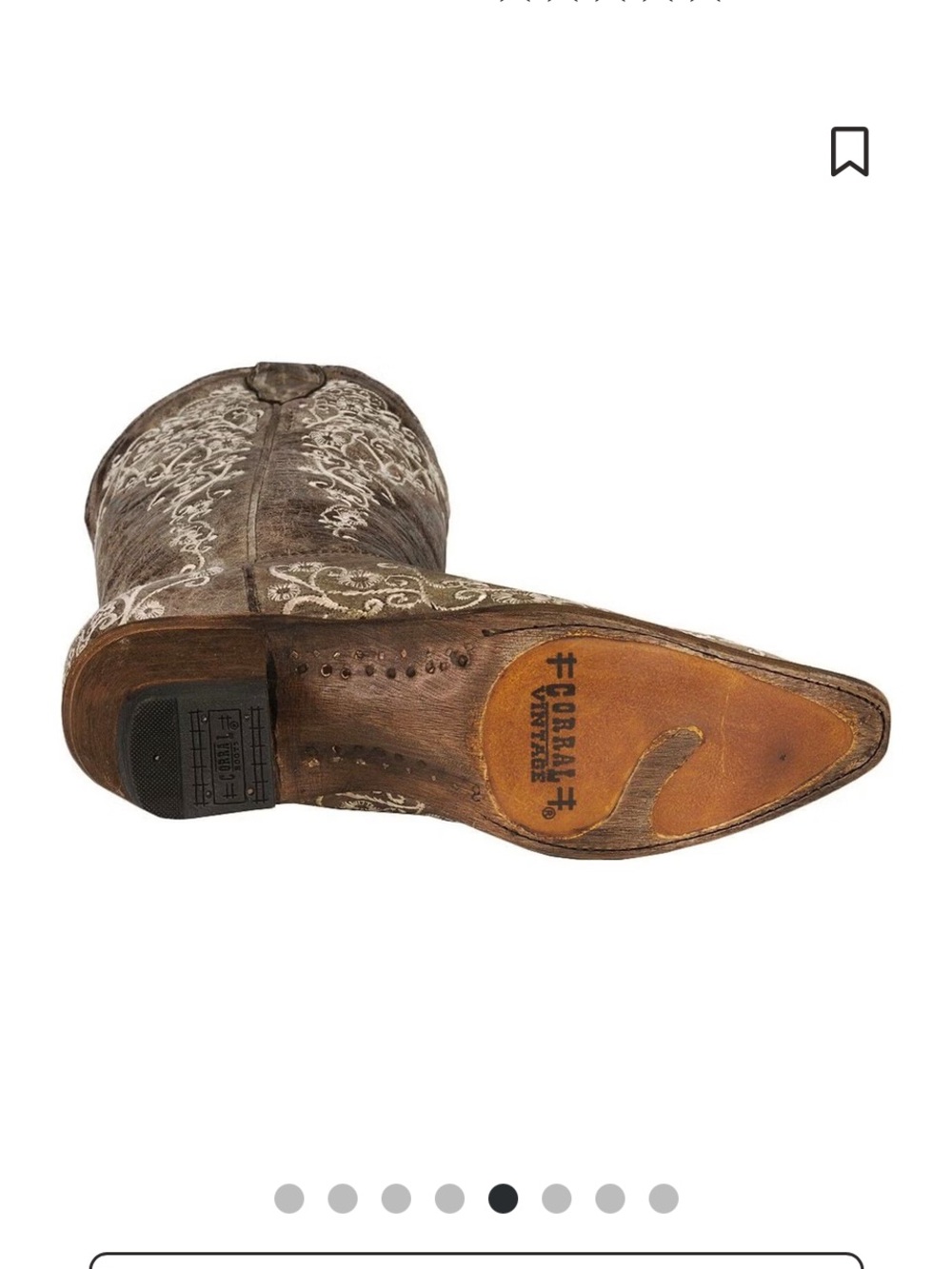 Corral Brown Embroidered Western Heeled Boots - Picture 2 of 13
